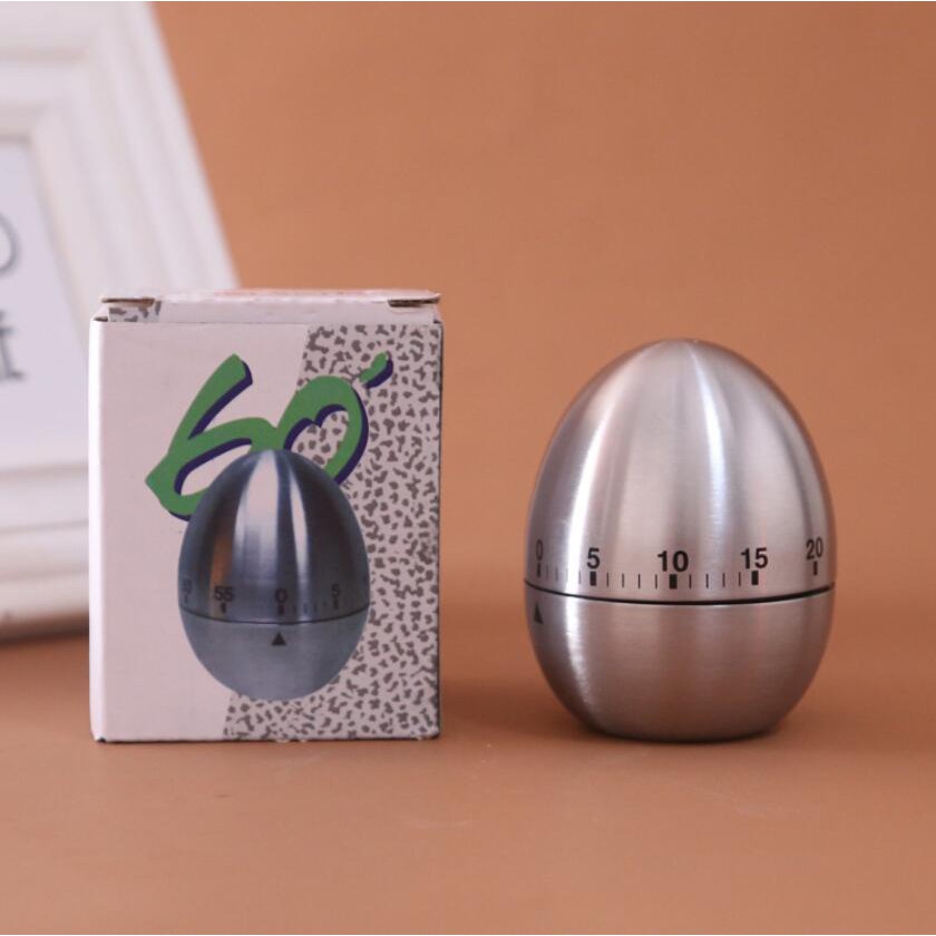 Upgrade Stainless steel kitchen mechanical egg timer 60 Minutes as