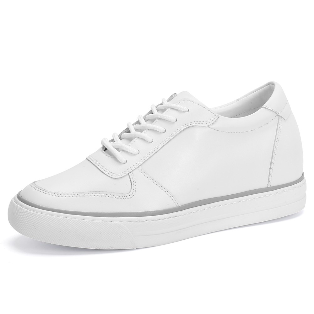 White leather clearance rubber shoes