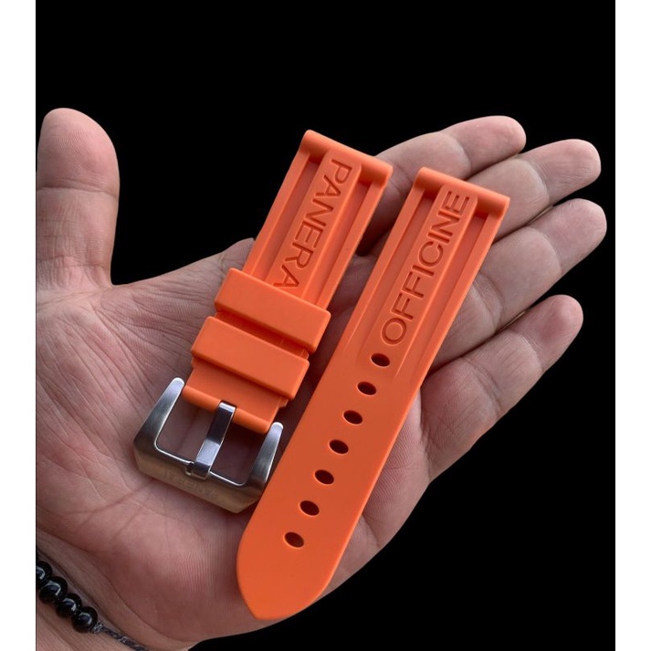 Panerai Orange Rubber Watch Strap Shopee Singapore