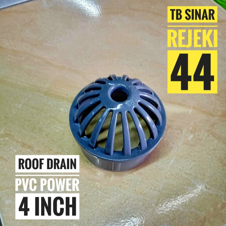 Roof DRAIN 4 INCH PVC POWER - DAK ROOF WATER GUTTER FILTER [AVIAN ...