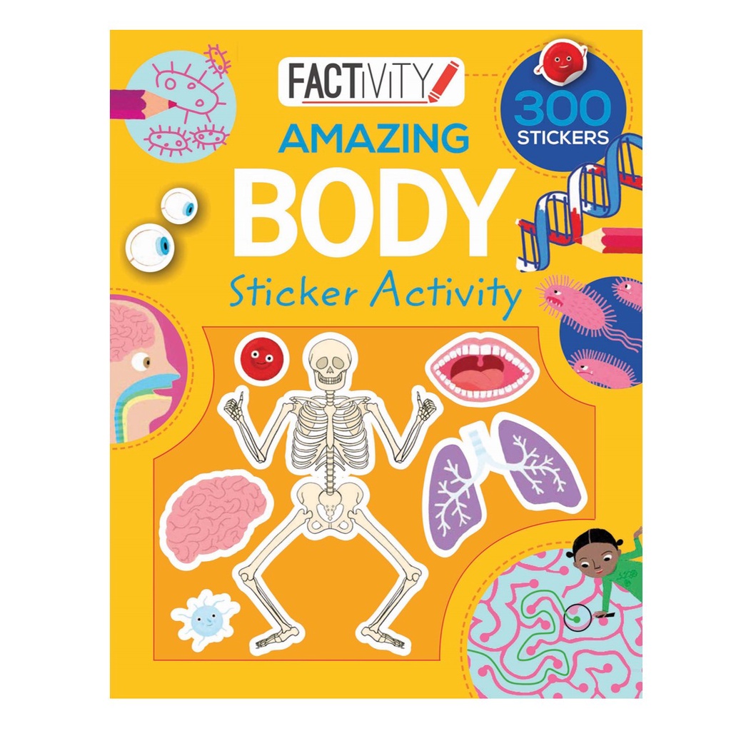 Factivity Amazing Body Balloon Activity & Sticker Book for Kids with ...