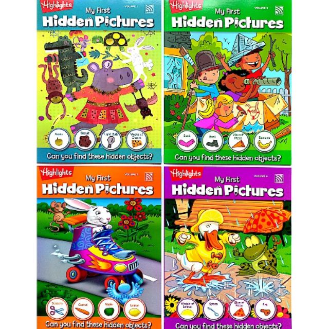 [MOL] HIGHLIGHTS MY FIRST HIDDEN PICTURES SERIES ( VOL 1 - 4 ) | Shopee ...