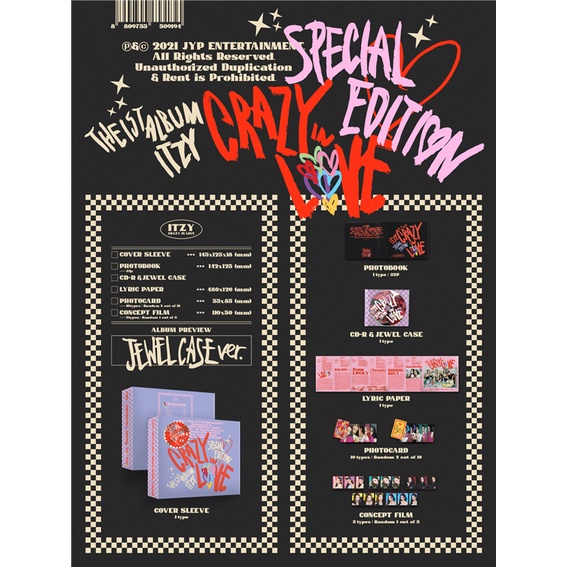 ITZY - CRAZY IN LOVE (JEWEL CASE ver.) ALBUM CD PHOTOBOOK