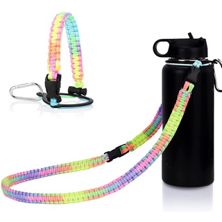 HYDRO CELL Wide Mouth Paracord Handle - Strap Carrier with Safety Ring and  Carabiner. Compatible with 14