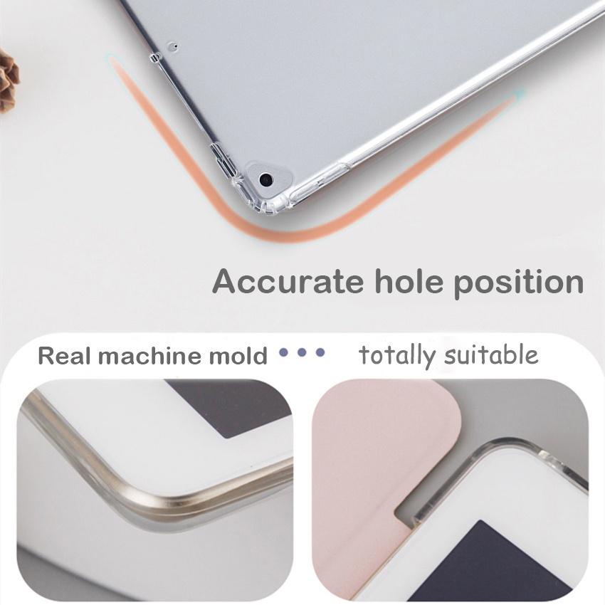 Clear Transparent Silicone Case With Pen Holder Slot Premium Pastel Color Protective Casing Ipad For  Ipad Gen 11/10/5/6/9/8/7 10.2"  Air 4/5/6 Mini 4/5 Pro 11" 2020 2021 Premium Quality - Gambar 2