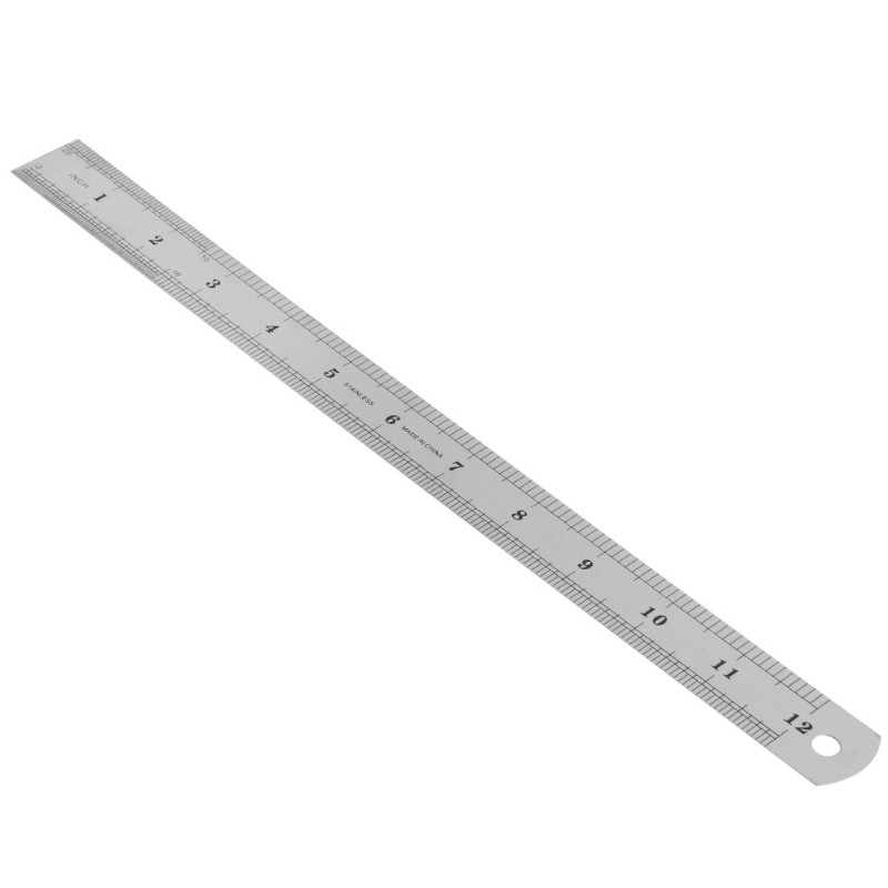 12 Inch Metal Ruler 30cm Stainless Steel Straight Ruler - China