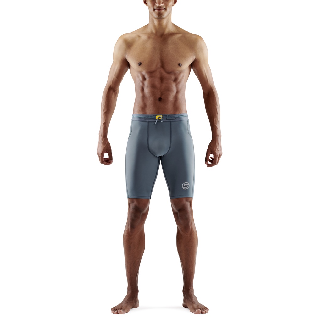 SKINS Men's Compression Half Tights 3-Series - Blue Grey | Shopee Singapore