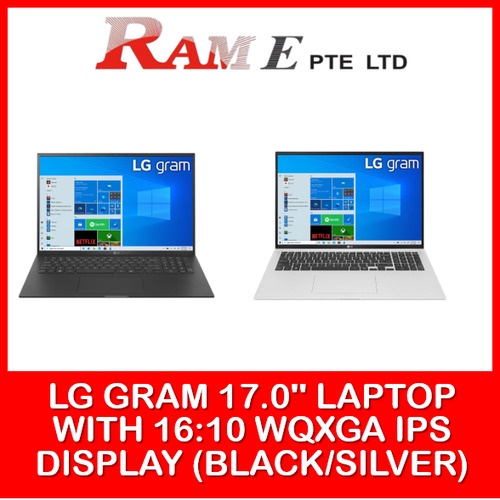 LG gram 17.0 Inch laptop with 16:10 WQXGA IPS Display i7 Processor and Thunderbolt™ (Black / Silver)