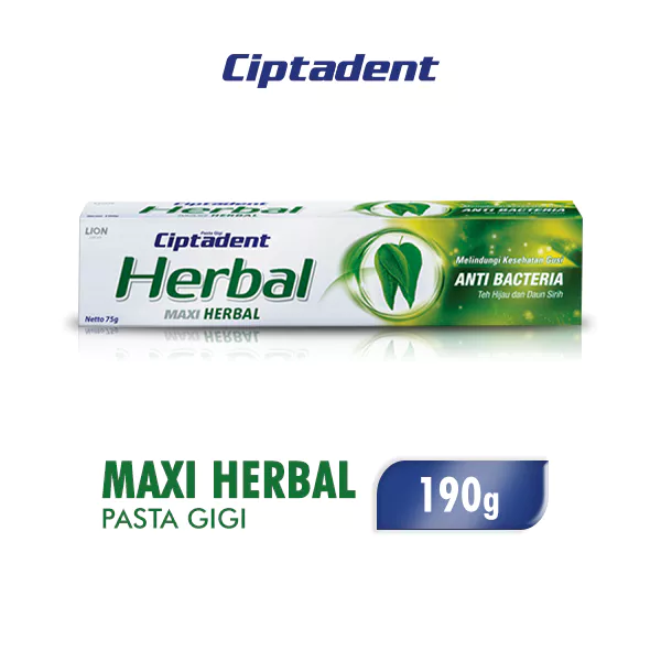 Ciptadent Pasta Gigi Maxi Herbal Tube 190 gr x2 - Gambar 2
