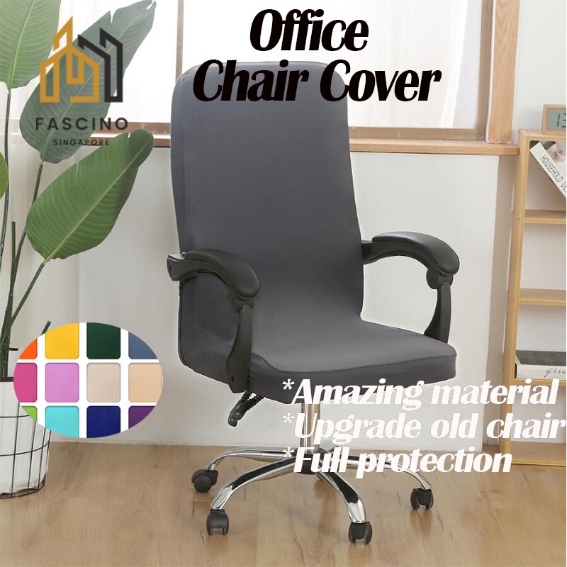 【SG】Anti-Dust Office Chair Cover Elastic Stretch Removable Waterproof ...