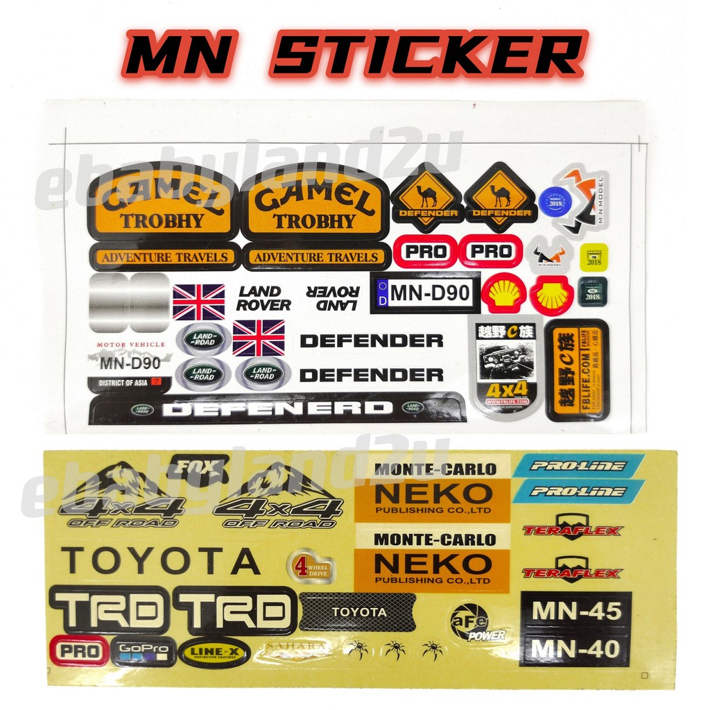 MN Sticker RC Car Upgrades Accessories MN99S MN99 MN90 MN45 D90 ...