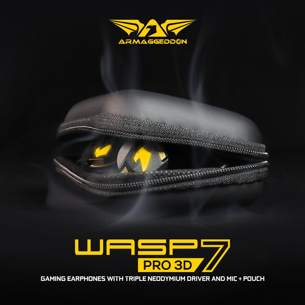 Armaggeddon WASP 7 PRO 3D Gaming Earphones with Triple Neodymium Driver and Mic 1 Year Warranty Shopee Singapore