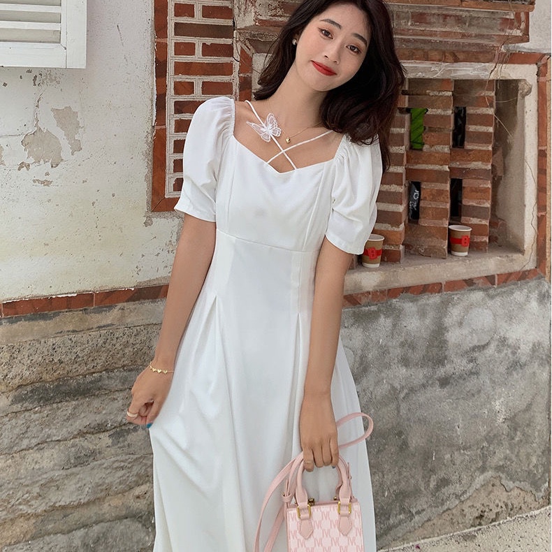 White casual beach on sale dress