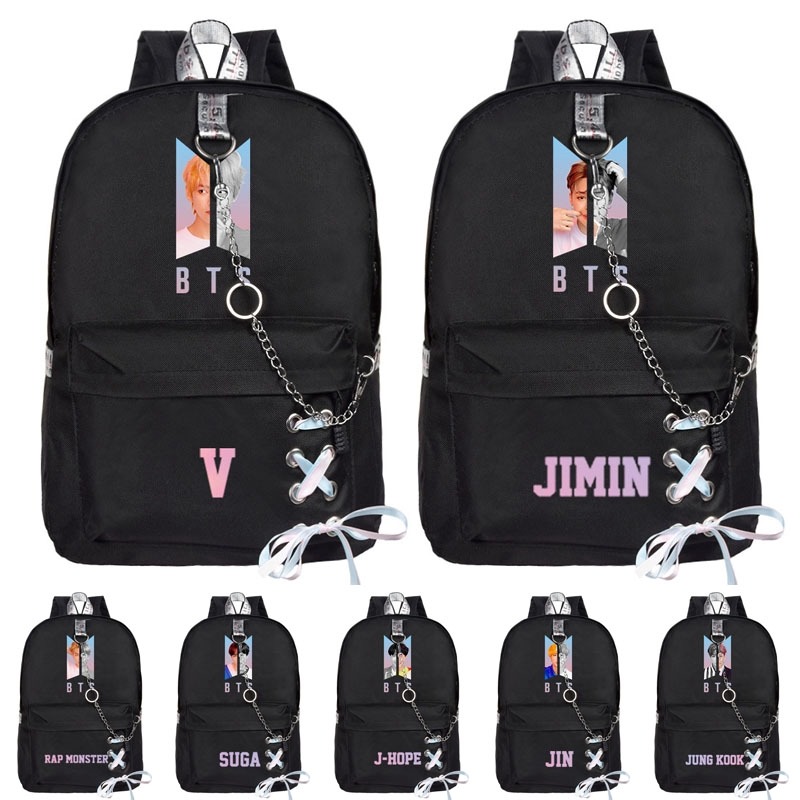 1 Pcs Korean Kpop BTS Backpack School Bag Backpacks Travel Sport