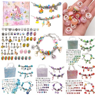 Charm Bracelet Making Kit,Jewelry Making Supplies Beads,Unicorn