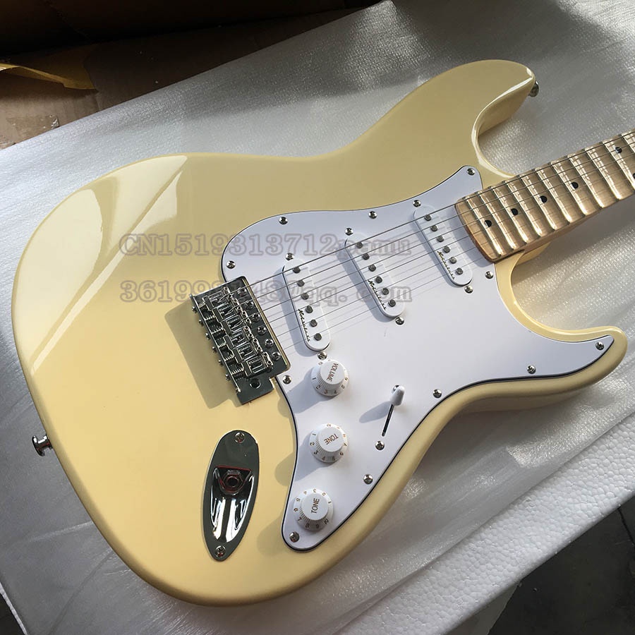 Yngwie Malmsteen Cream Yellow Fender Stratocaster Electric Guitars ...