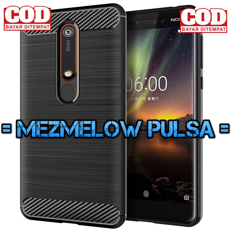 Case Hape Fiber Carbon Caseng Softcase NOKIA 6.1 PLUS / NOKIA X6 - Gambar 3