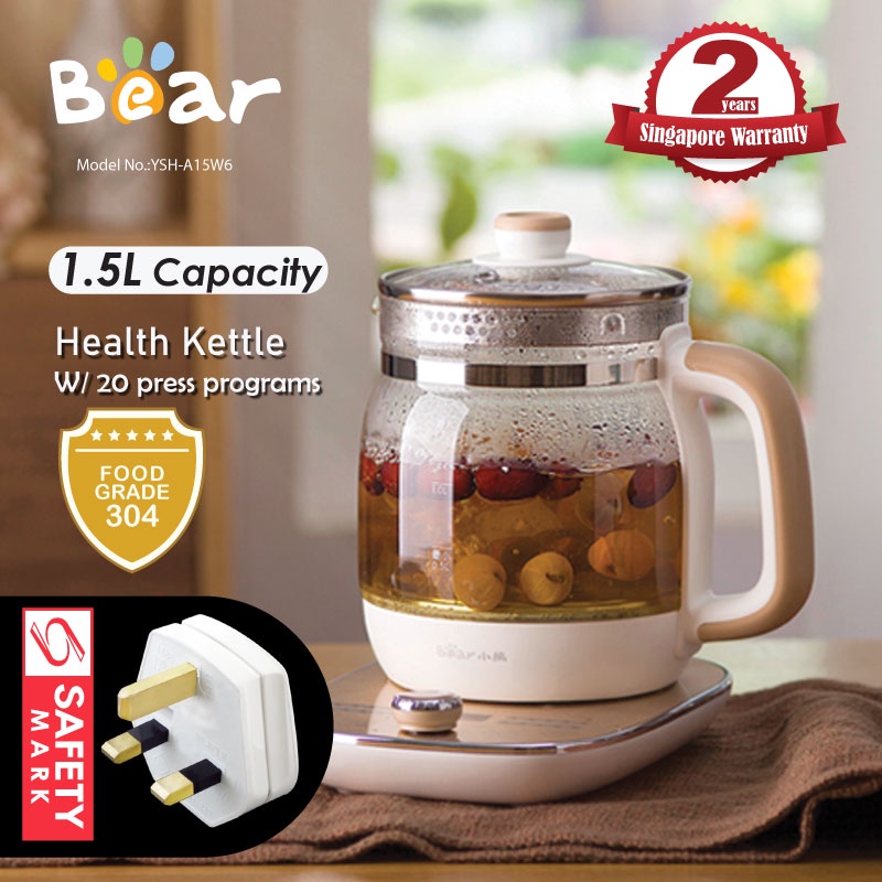 Bear Electric Health Kettle multi-function Kettle Tea Office 16 press -  PowerPacSG