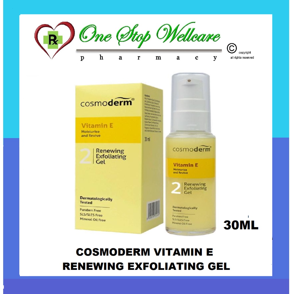 COSMODERM VITAMIN E RENEWING EXFOLIATING GEL 30ML (EXP11/2025) Shopee Singapore