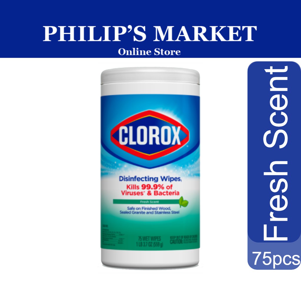 Clorox Disinfectant Wet Wipes (Fresh Scent/Crisp Lemon) 75pcs Shopee Singapore