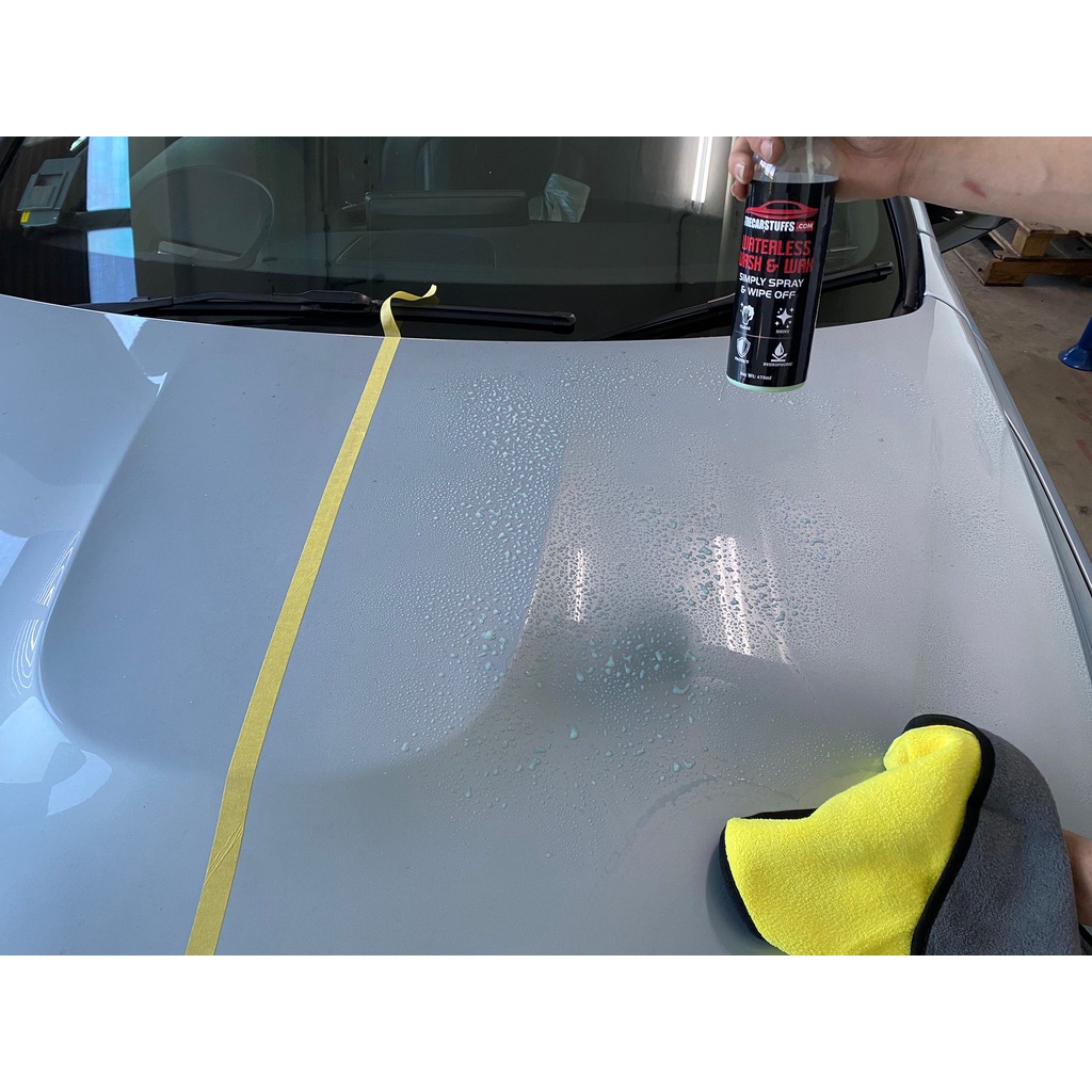 Waterless Wash & Wax for Extra Glossy & Water Repel effect + FREE