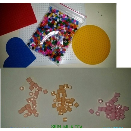 Rainbow colour mixed Pyssla beads perler bead hama refill board color ...