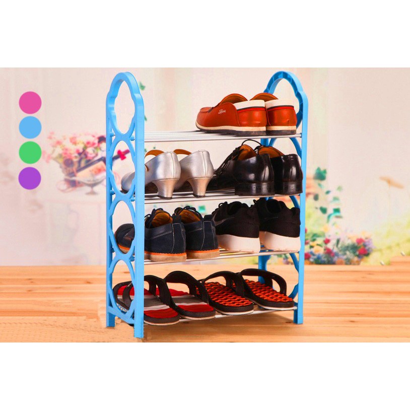 GTE 4 Layer Simple Shoe Rack Display Cabinet Shoes Racks Storage ...