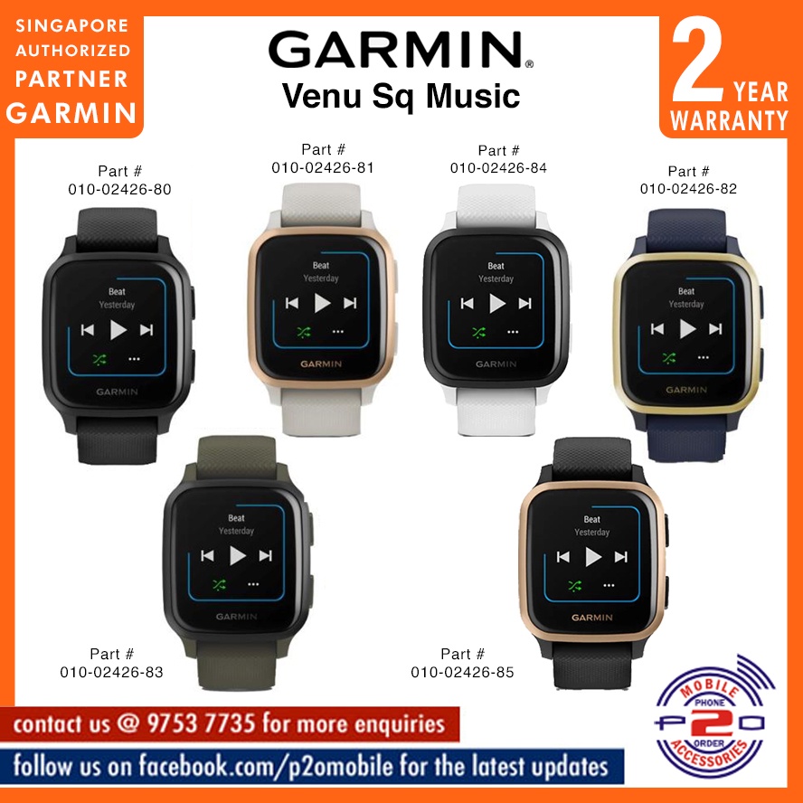 Garmin Venu Sq Music Moss/Slate Smartwatch (010-02426-83