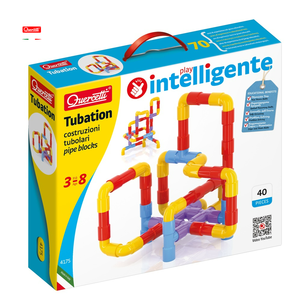 Quercetti Tubation - Interlocking Pipeline Maze Building Set - Open ...