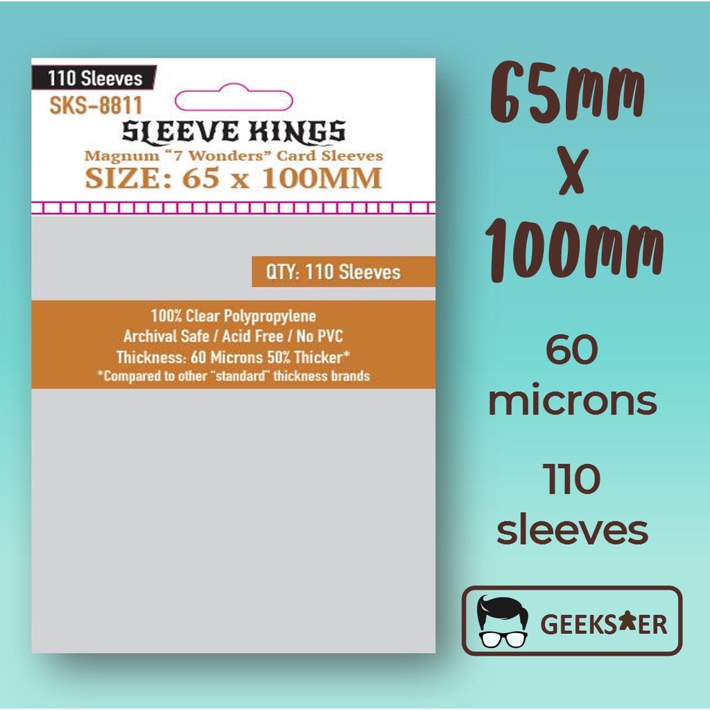 65 X 100mm] 8811 Sleeve Kings Magnum "7 Wonders" | Shopee Singapore