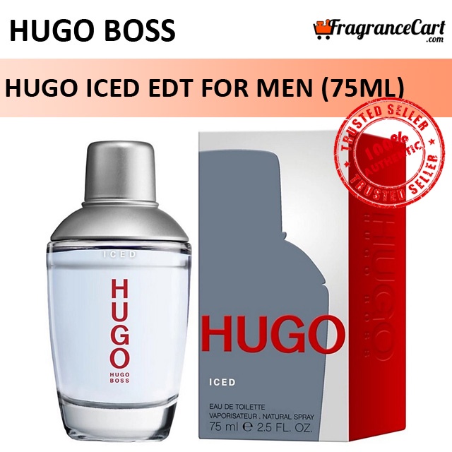 Hugo Boss Hugo Iced EDT for Men 75ml 125ml New 100 Authentic Perfume FragranceCart Eau de Toilette Silver Shopee Singapore