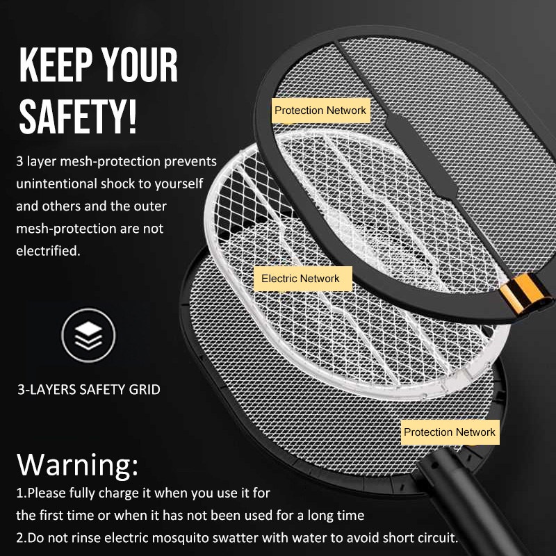 [Next Day Delivery] Update 3in1 Electric Insect Mosquito Racket ...
