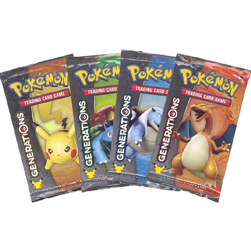 Full set of 4 artwork] Pokemon Generation Booster Packs | Shopee Singapore