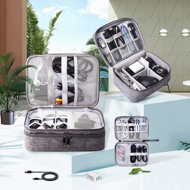 Travel Electronic Digital Gadget Organizer Cable Bag Charger Wire Pouch ...