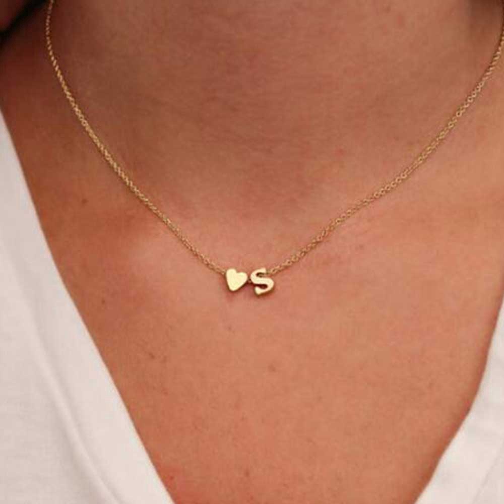 Gold necklace for on sale women with name