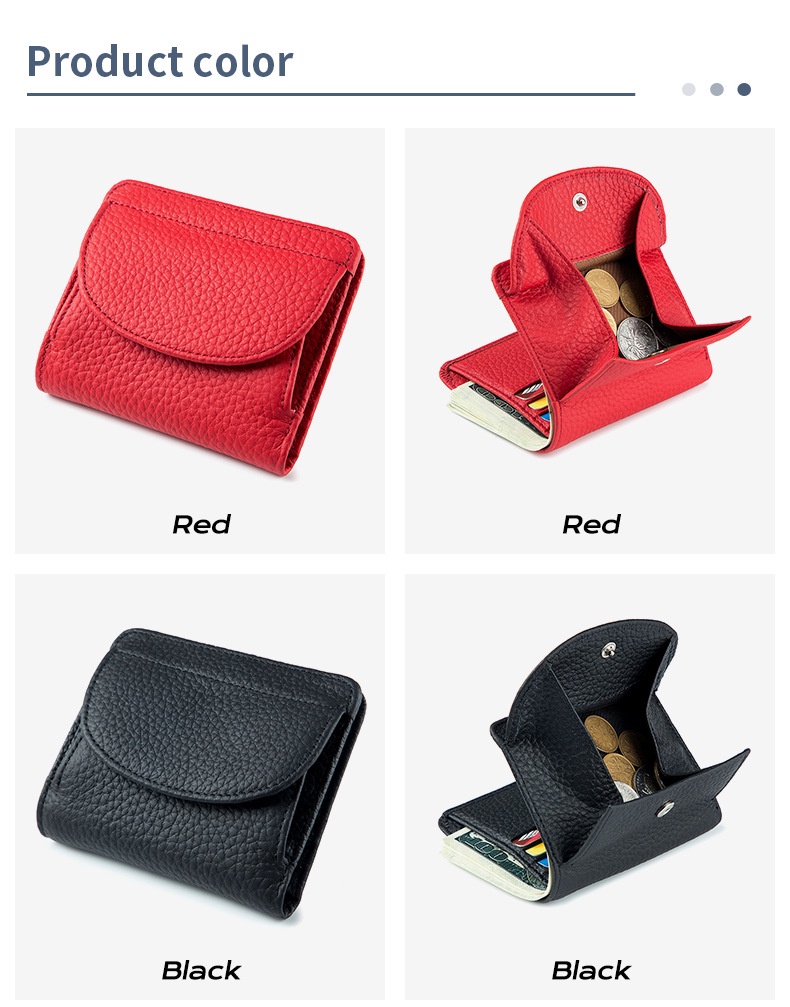 Lady Mini Wallet Women RFID Simple Ultra-Thin Leather Small Wallet ...