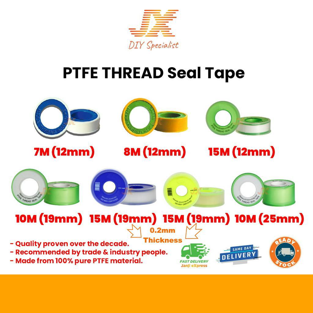 PTFE White Seal Tape / Water Plumbing Hose Seal Anti Leakage Thread ...