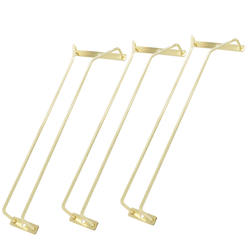 Gold Wine Glass Rack Stemware Rack Wire Hanging Rack Under Cabinet Metal Wine Glass Holder 3 Pack Shopee Singapore