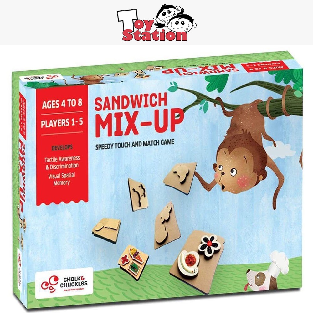 Chalk & Chuckles Sandwich Mixup Speedy Touch and Match Board Game
