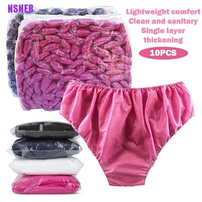 [NSNEB] 10PCS Women Disposable Cotton Underwear Travelling Postpartum