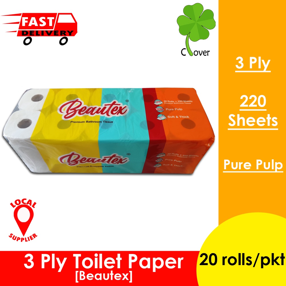 Beautex 3Ply Toilet Paper 20 Rolls/Packet Shopee Singapore