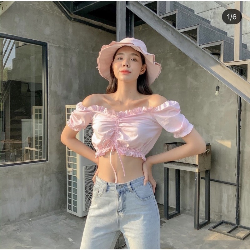 Crop Top Doll Sleeves From The sister.rrr Brand Pink Can Be Worn In ...