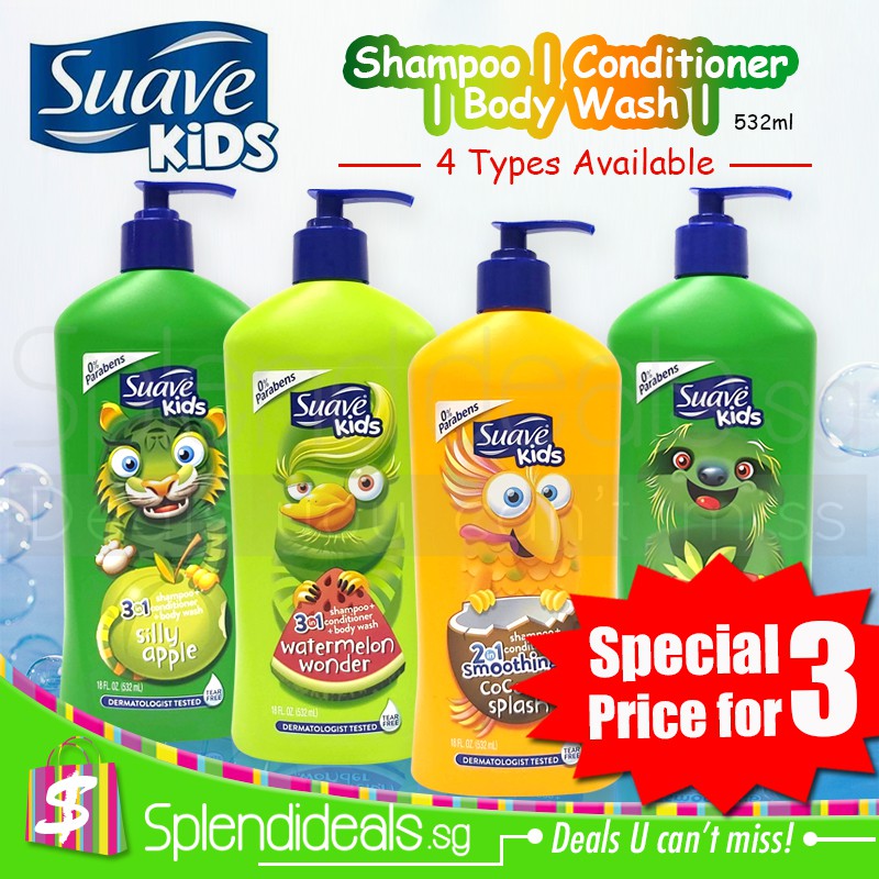 SPECIAL FOR 3] SUAVE KIDS HAIR SHAMPOO | HAIR CONDITIONER | BODY