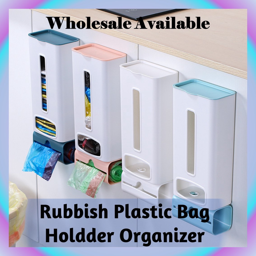 Garbage bag storage box wallmount plastic bag extraction box storage
