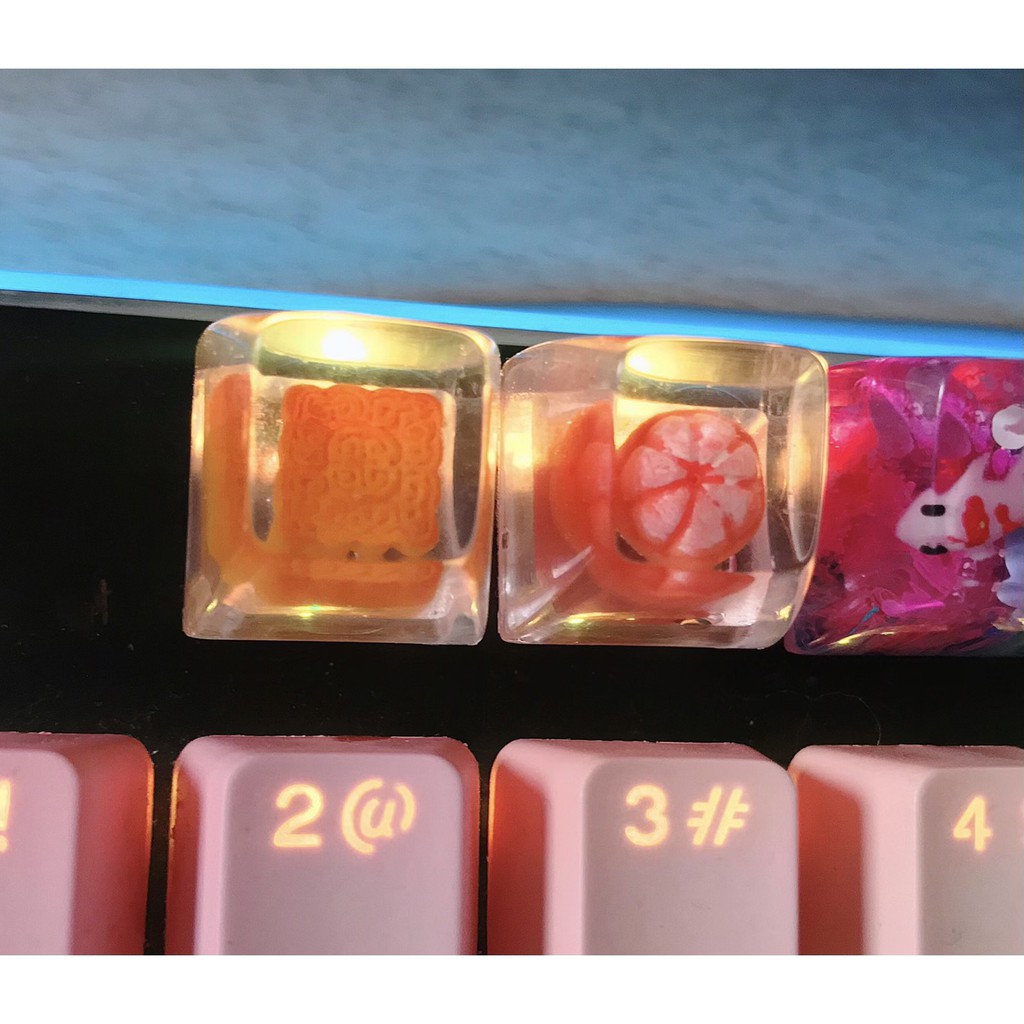 Keycap artisan pies and tangerines - handmade Keycaps through LEDs to ...