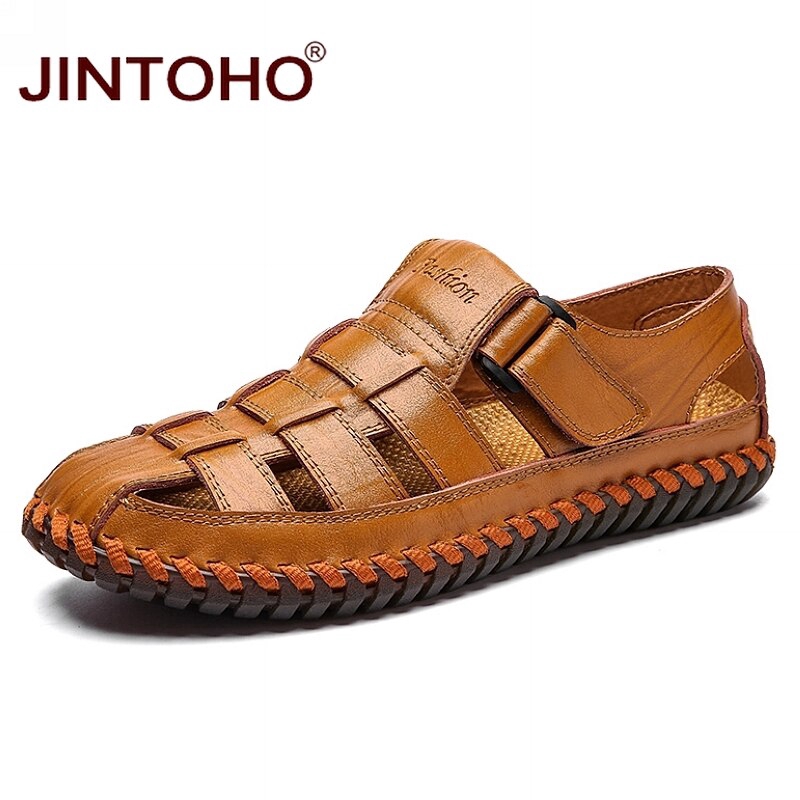 Jintoho Big Size Shoes For Men 2022 New Men Sandals Fashion Men Genuine