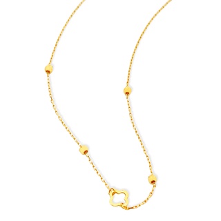 Top Cash Jewellery 916 Gold Clover Necklace