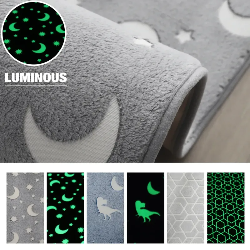 120x200cm Thick Carpet for Living Room Luminous Plush Rug Children Bed