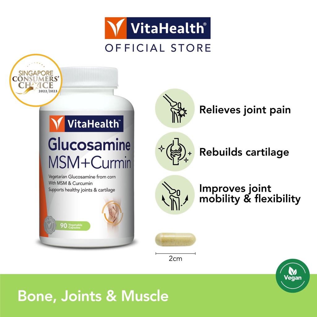 Glucosamine MSM+Curcumin [EXP 092026] Knee Pain, Joint mobility