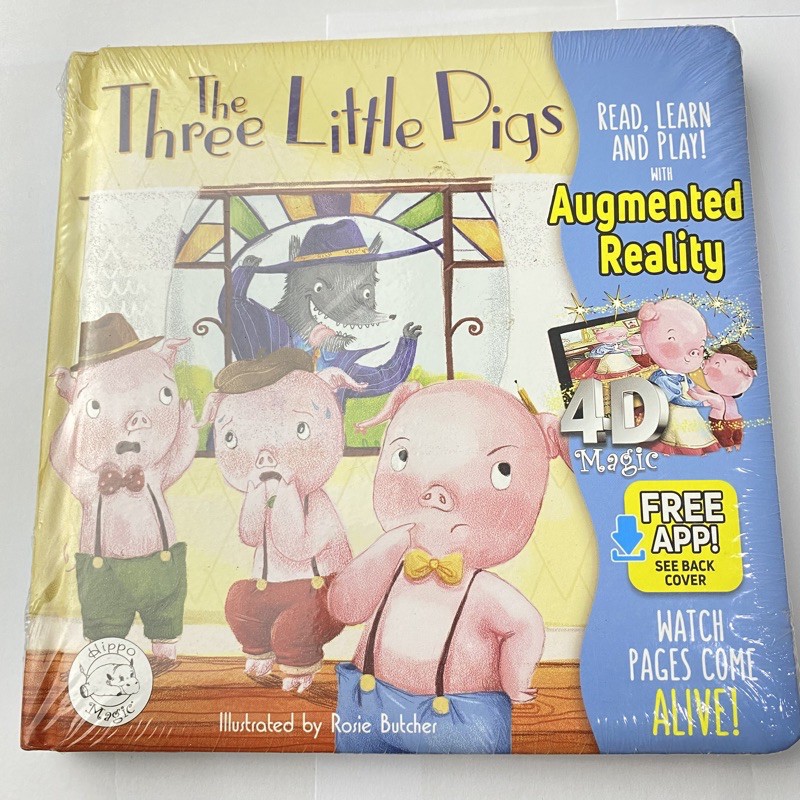 The Three Little Pigs Little Hippo Magic BOOK 4D pop up AR 3D ...